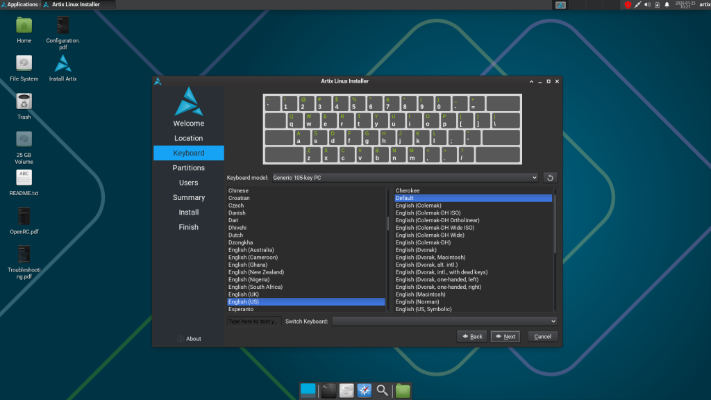 select your keyboard