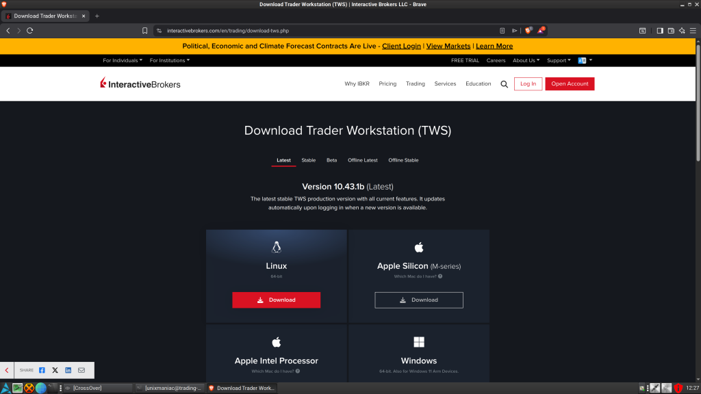 Download Options For Interactive Brokers TWS
