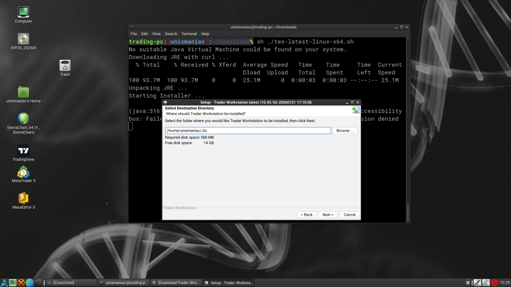 Specify Installation Directory For TWS On Linux
