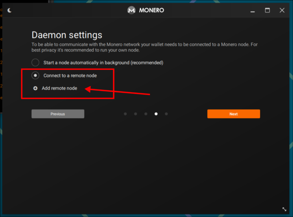 Add remote node in Monero Wallet GUI
